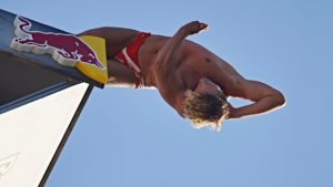 Logo sur Forex pour les Red Bull Cliff Diving