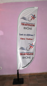 Oriflamme Comité départemental de Triathlon du Rhône